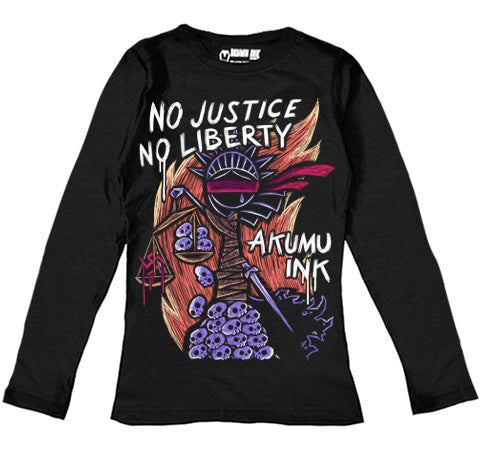 NO Justice NO Liberty Women Long Sleeve Tshirt on Sale