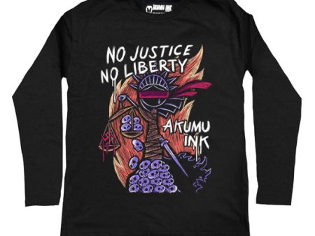 NO Justice NO Liberty Men Long Sleeve Tshirt Hot on Sale