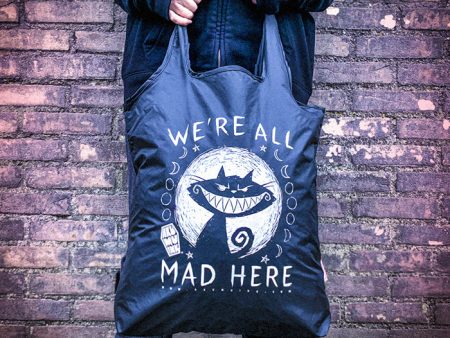 All Mad Here Recycled Plastic Tote Bag For Sale