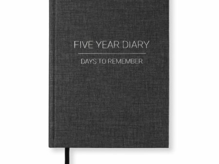 5 year diary A5 Transparent Black 5 vuoden päiväkirja Paperstyle Online now