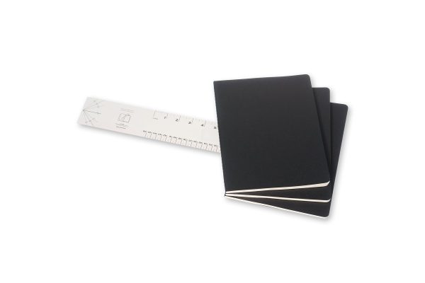 Moleskine Plain Cahier Xl - Black Cover (3 Set) on Sale