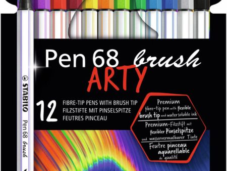 Sivellinkynä Stabilo Pen 68 brush Arty 12kpl Online Hot Sale